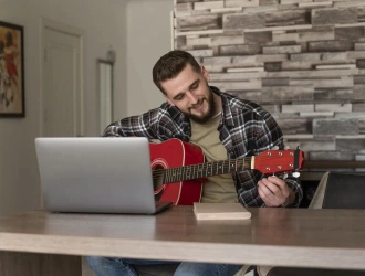 Guitarist on Video Call